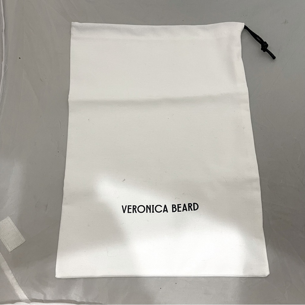 Veronica Beard White Canvas Dust Bag 10” x 14” NEW